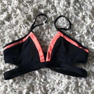 L-Space Black and Pink Swimsuit Top